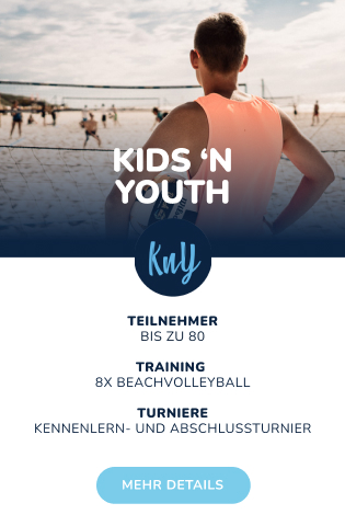Kids 'n Youth Beachvolleyball Camp Beschreibung Teilnehmende, Training und Tuniere