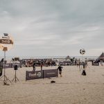 Beachvolleyball Show Match im Camp in Portugal