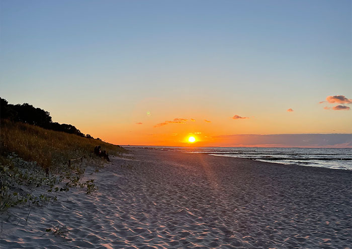 Strand Usedom beim Sonnenuntergang